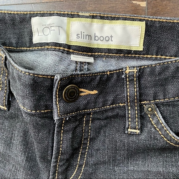 LOFT Faded Black/Gray Slim Boot Jeans Size 6 - Picture 9 of 10